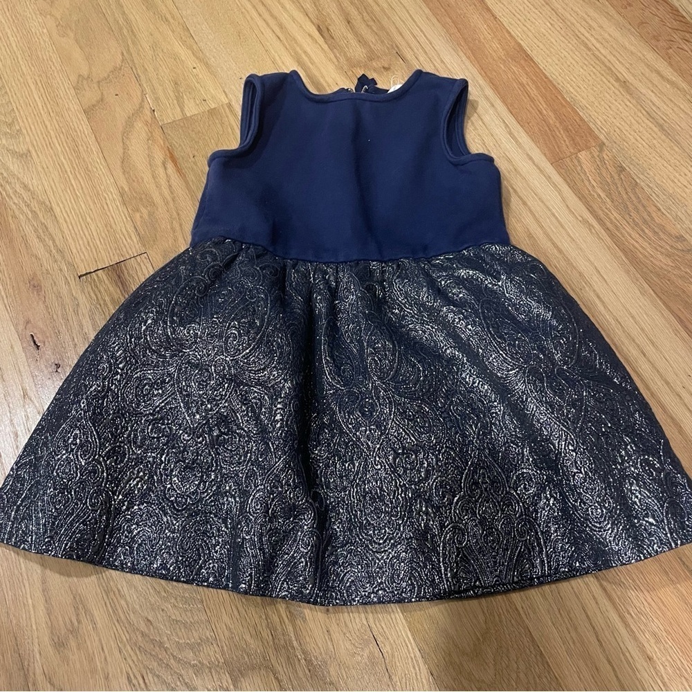 Crewcuts Factory Metallic Navy Dress